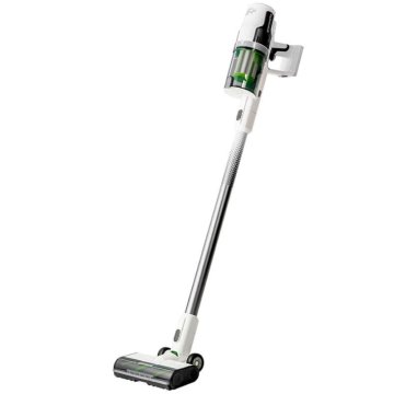 Пылесос вертикальный акк. Greenworks SV24360, 24V, б/щет, 250 Вт, 17 кПа, электрощетка, 2 насадки, LED, белый+серебро