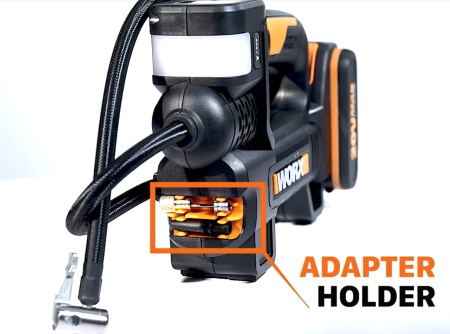 Насос с фонарем для автомобиля WORX WX092.9 аккумуляторный, 20V, 10 бар, Без аккумулятора и зарядного устройства