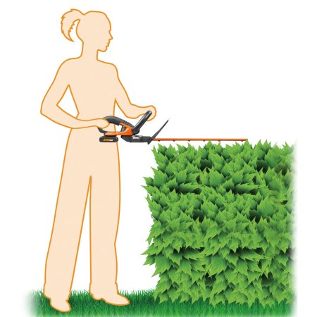 Кусторез аккумуляторный WORX WG259E.9, 52 см, 20В, Без аккумулятора и зарядного устройства