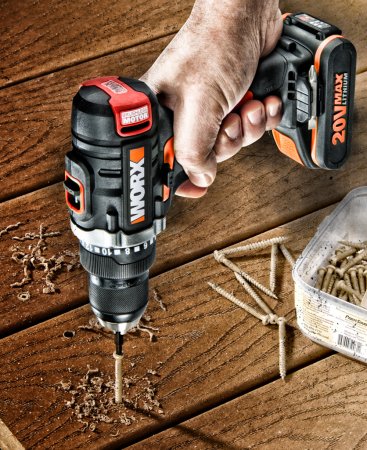 Дрель-шуруповерт WORX BL WX175.9 аккумуляторная, 60Нм, 20В, бесщеточная, Без аккумулятора и зарядного устройства