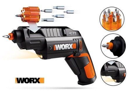 Отвертка WORX WX255 4V SD Slide Driver аккумуляторная с ЗУ и набором бит (6шт)