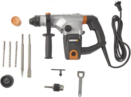 Перфоратор WORX WX333 электрический 220V, 1250Вт, в кейсе