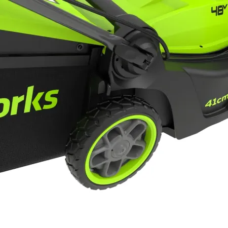 Газонокосилка аккумуляторная GREENWORKS GD24X2LM411 ,  2х24V, 41 см, бесщеточная (2520907) Газонокосилка аккумуляторная GREENWORKS GD24X2LM411 ,  2х24V, 41 см, бесщеточная (2520907)