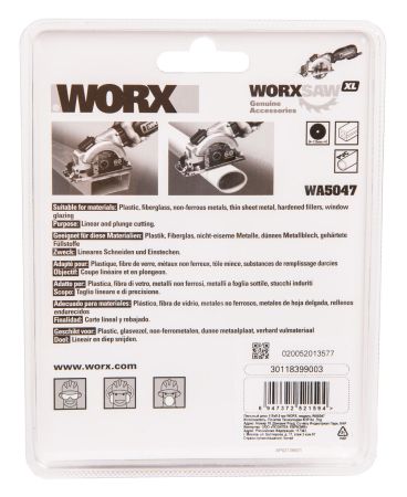 Пильный диск по металлу WORX 60T HSS 115х1,2х9,5 мм