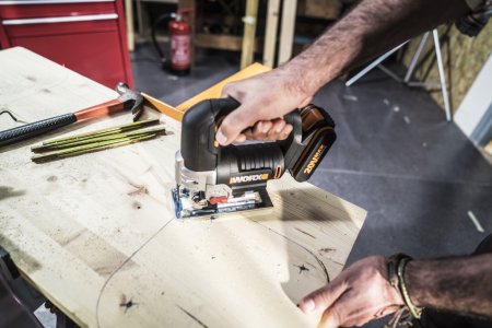 Лобзик WORX WX543.9 аккумуляторный 20V, Без аккумулятора и зарядного устройства