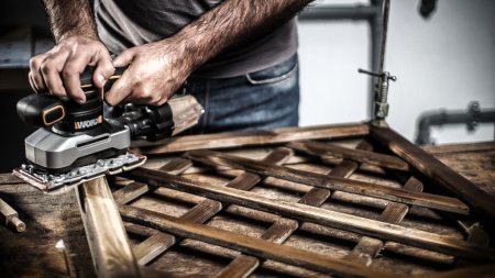 Виброшлифмашина WORX WX642.1 электрическая 220V 270Вт, в кейсе