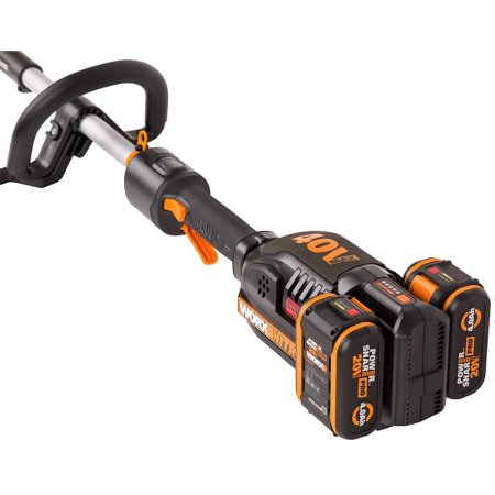 Триммер аккумуляторный WORX NITRO WG186E.92, 40В, бесщеточный, 38 см, Без аккумулятора и зарядного устройства
