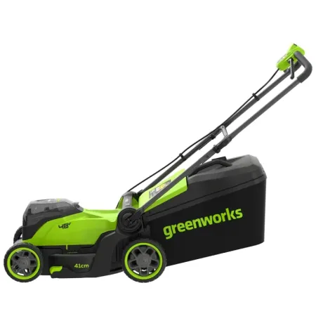 Газонокосилка аккумуляторная GREENWORKS GD24X2LM411 ,  2х24V, 41 см, бесщеточная (2520907) Газонокосилка аккумуляторная GREENWORKS GD24X2LM411 ,  2х24V, 41 см, бесщеточная (2520907)