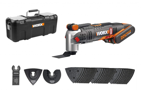 Реноватор WORX WX693.9 аккумуляторный 20V, бесщеточный, 1 аккумулятор 2 Ач + зарядное устройство, в кейсе