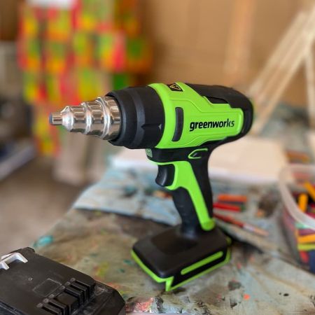 Строительный фен аккумуляторный GREENWORKS, G24HG, 24V, без аккумулятора и ЗУ