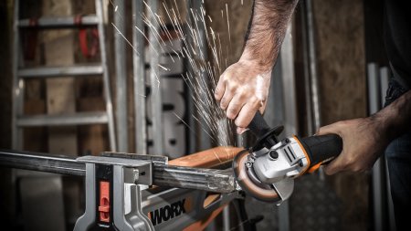 Угловая шлифмашина WORX WX800.9 аккумуляторная 20V, 115мм, Без аккумулятора и зарядного устройства
