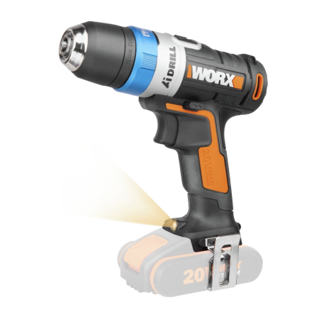 Умная дрель-шуруповерт аккумуляторная WORX WX178.9 AiDrill, 20Нм, 20В, Без аккумулятора и зарядного устройства