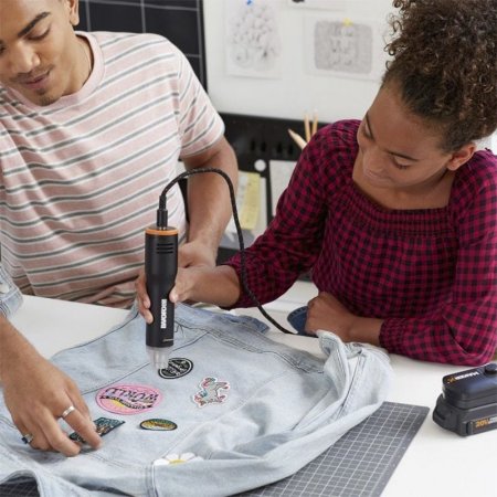 Мини-фен WORX WX743.9 20V аккумуляторный, Без аккумулятора и зарядного устройства