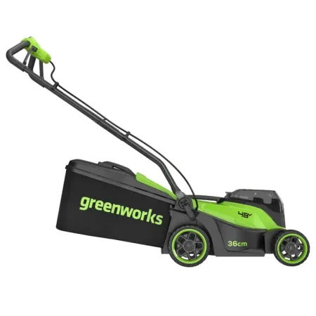 Газонокосилка аккумуляторная GREENWORKS GD24X2LM361,  2х24V, 36 см, бесщеточная, бесщеточная (2520707) Газонокосилка аккумуляторная GREENWORKS GD24X2LM361,  2х24V, 36 см, бесщеточная, бесщеточная (2520707)
