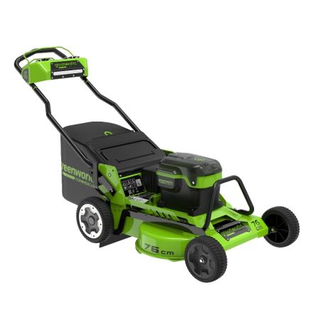 Газонокосилка аккумуляторная GREENWORKS GC82LM30 Арт. 2519207, 82V, 76см, самоходная, бесщеточная Газонокосилка аккумуляторная GREENWORKS GC82LM30 Арт. 2519207, 82V, 76см, самоходная, бесщеточная