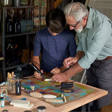 Адаптер WORX WA7161 20V для MAKER X с USB, Без аккумулятора и зарядного устройства