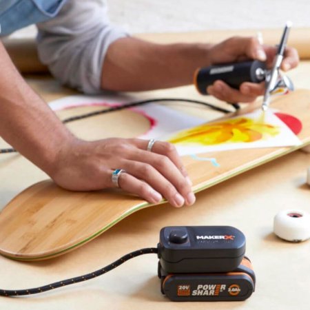 Краскопульт WORX WX742.9 20V аккумуляторный, Без аккумулятора и зарядного устройства