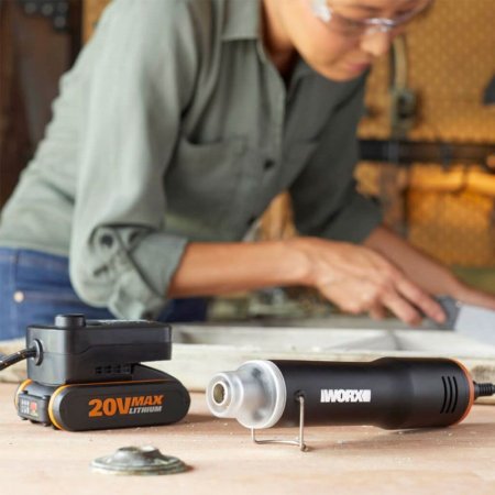 Мини-фен WORX WX743.9 20V аккумуляторный, Без аккумулятора и зарядного устройства