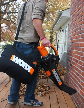 Воздуходув-Садовый Пылесос электрический WORX WG505E, 3000Вт, 335 км/ч