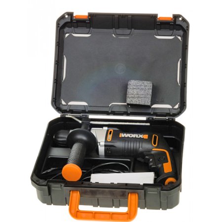 Дрель-шуруповерт ударная WORX WX318 электрическая 220V, 810Вт, в кейсе, Без аккумулятора и зарядного устройства