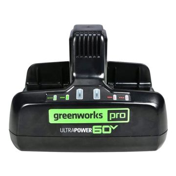 Быстрое зарядное устройство для двух аккумуляторов Greenworks G60DC10, Арт. 2954407, 60V, 10А