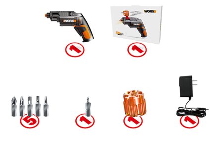 Отвертка WORX WX254.4 4V SD Slide Driver аккумуляторная с ЗУ и набором бит (6шт)