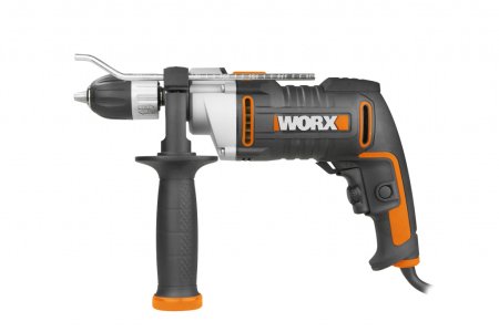 Дрель-шуруповерт ударная WORX WX318 электрическая 220V, 810Вт, в кейсе, Без аккумулятора и зарядного устройства