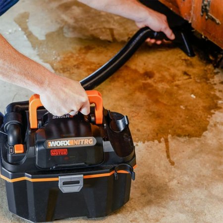 Пылесос хозяйственный для сухой и влажной уборки WORX NITRO WX031.9 20V аккумуляторный, Без аккумулятора и зарядного устройства