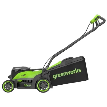 Газонокосилка аккумуляторная GREENWORKS GD24X2LM361,  2х24V, 36 см, бесщеточная, бесщеточная (2520707) Газонокосилка аккумуляторная GREENWORKS GD24X2LM361,  2х24V, 36 см, бесщеточная, бесщеточная (2520707)
