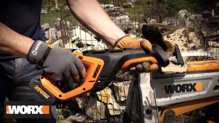 Сабельная пила WORX WX508.9 аккумуляторная 20V, Без аккумулятора и зарядного устройства