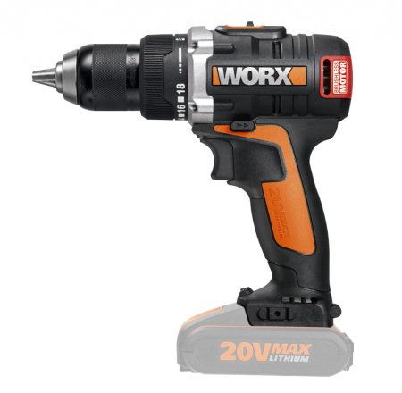 Дрель-шуруповерт WORX BL WX175.9 аккумуляторная, 60Нм, 20В, бесщеточная, Без аккумулятора и зарядного устройства