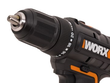 Дрель-шуруповерт аккумуляторная WORX WX108, 50Нм, 20В, 2Ач x2, ЗУ 2А, кейс