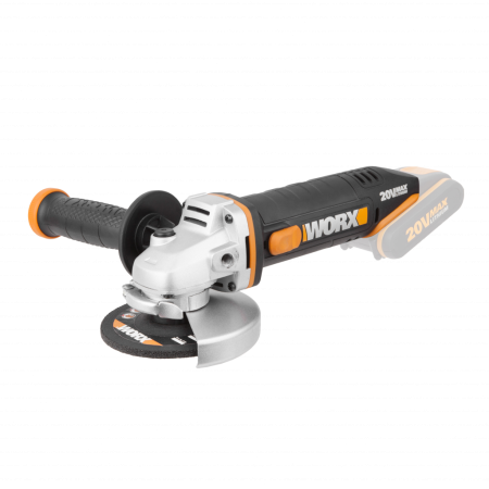 Угловая шлифмашина WORX WX800.9 аккумуляторная 20V, 115мм, Без аккумулятора и зарядного устройства