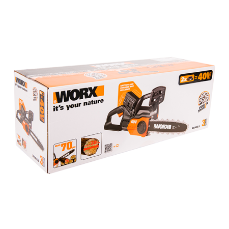 Цепная пила аккумуляторная WORX WG381E.9 40V Li cordless ChainSaw 30 см, Без аккумулятора и зарядного устройства