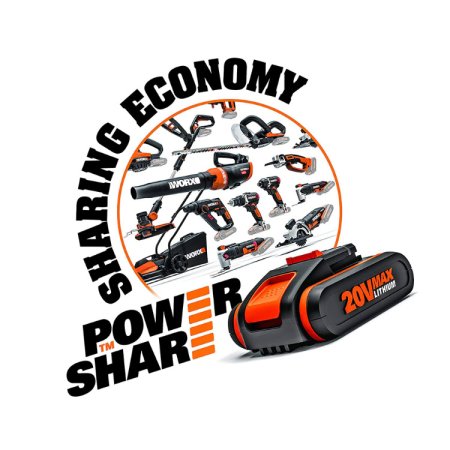 Аккумулятор WORX WA3645, 20В на 5 Ач Аккумулятор WORX WA3645, 20В на 5 Ач