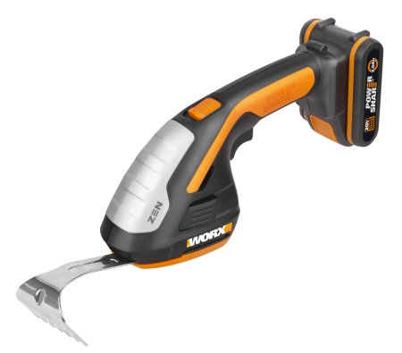 Ножницы для стрижки травы и кустарников в комплекте с тяпкой WG801E.5, c АКБ 1*2Ач и ЗУ, 1 аккумулятор 2 Ач + зарядное устройство