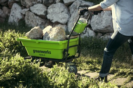 Садовая тележка самоходная аккумуляторная GREENWOKS G40GC, 40V, 106 л