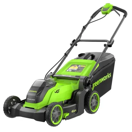 Газонокосилка аккумуляторная Greenworks GD40LM411, 40V, бесщеточная, 41 см