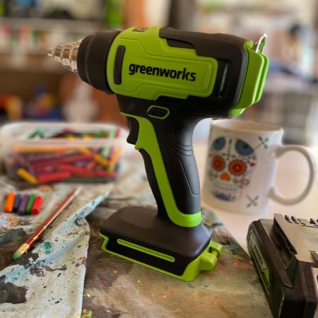 Строительный фен аккумуляторный GREENWORKS, G24HG, 24V, без аккумулятора и ЗУ