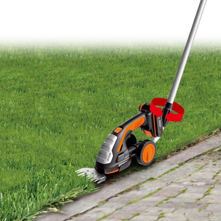 Ножницы для стрижки травы и кустарников в комплекте с тяпкой WG801E.5, c АКБ 1*2Ач и ЗУ, 1 аккумулятор 2 Ач + зарядное устройство