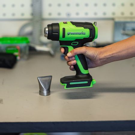 Строительный фен аккумуляторный GREENWORKS, G24HG, 24V, без аккумулятора и ЗУ