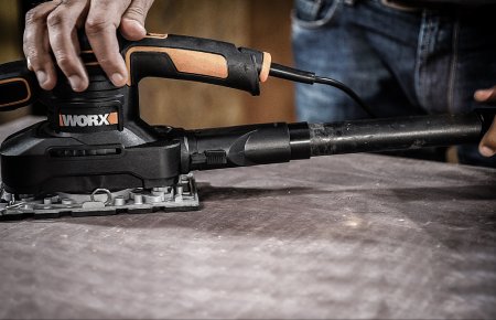 Виброшлифмашина WORX WX641 электрическая 220V, 250Вт