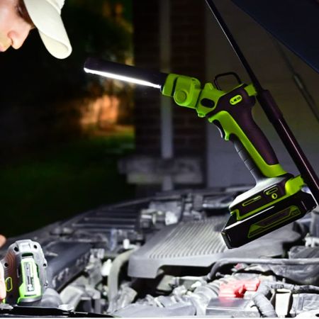 Рабочий аккумуляторный LED-фонарь GREENWORKS G24UL 24V 3503707 (650 Лм) со сменными плафонами аккумуляторный