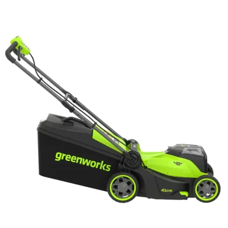Газонокосилка аккумуляторная GREENWORKS GD24X2LM411 ,  2х24V, 41 см, бесщеточная (2520907) Газонокосилка аккумуляторная GREENWORKS GD24X2LM411 ,  2х24V, 41 см, бесщеточная (2520907)