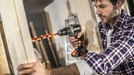 Дрель-шуруповерт ударная WORX WX373.9, аккумуляторная 20V 60Нм, бесщеточная, Без аккумулятора и зарядного устройства