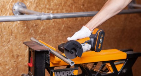 Угловая шлифмашина WORX WX801.9 аккумуляторная 20V, 76мм, Без аккумулятора и зарядного устройства