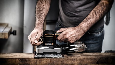 Виброшлифмашина WORX WX642.1 электрическая 220V 270Вт, в кейсе