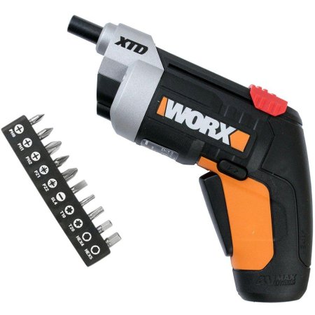 Отвертка WORX WX252 4V XTD аккумуляторная с ЗУ и набором бит (10шт)