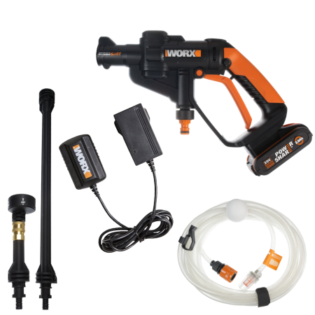 Мойка высокого давления WORX WG629E.9, аккумуляторная, 20В, 22 бар, Без аккумулятора и зарядного устройства Мойка высокого давления WORX WG629E.9, аккумуляторная, 20В, 22 бар, Без аккумулятора и зарядного устройства