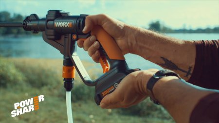 Мойка высокого давления WORX WG629E.9, аккумуляторная, 20В, 22 бар, Без аккумулятора и зарядного устройства Мойка высокого давления WORX WG629E.9, аккумуляторная, 20В, 22 бар, Без аккумулятора и зарядного устройства